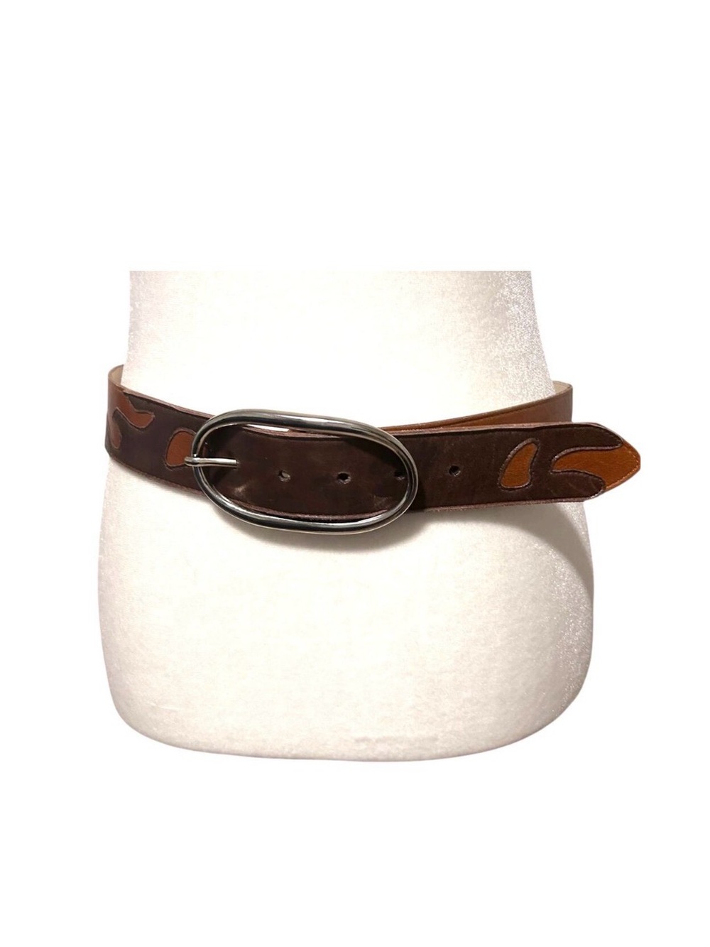Avignon Leather Belt Flame Western Brown Tan 38"